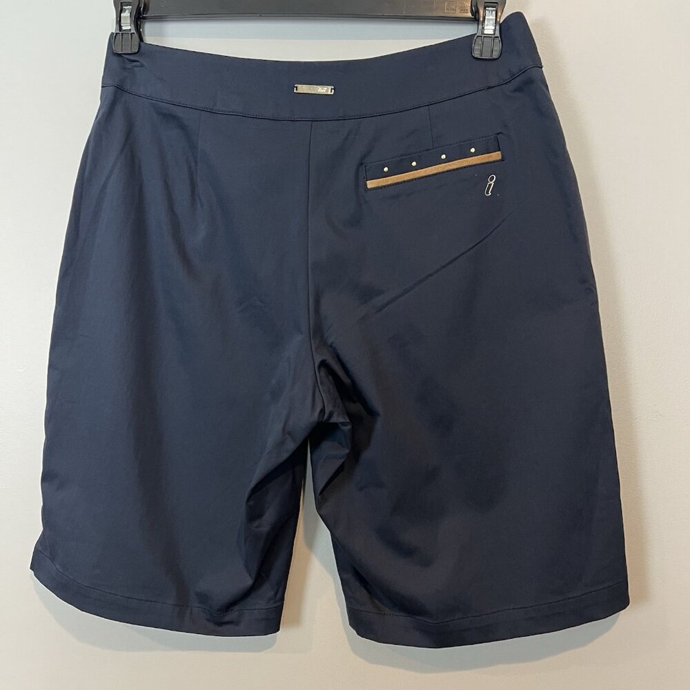 Tail Navy Shorts Women's Size 8 Gold Detail Golf Wear Nautical Coastal NWT - Picture 6 of 12